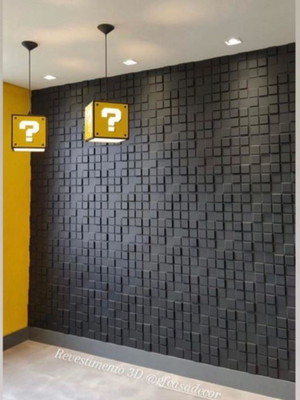 Kit 24 placas revestimento de parede quadradinho pvc 6m²