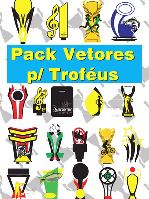 Vetores de trofeus editável cnc laser router