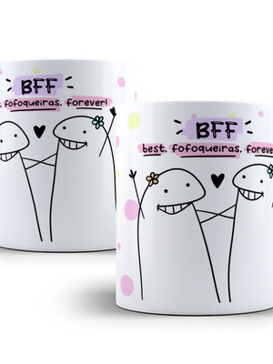 Caneca personalizada flork meme bff best fofoqueiras forever