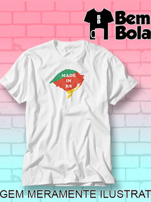 Camiseta com frase made in rs semana farroupilha gaúcho
