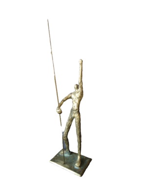 Ascensão de um guerreiro - escultura em bronze - estatueta