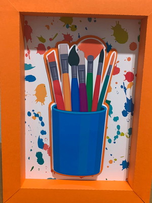 Quadro personalizado pintando o 7
