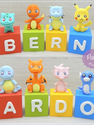 Cubos decorados pokémon (valor unitário)