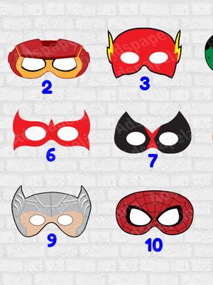 Máscaras de papel vingadores