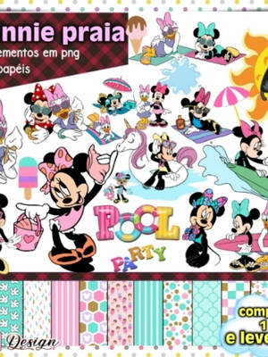 Kit digital minnie praia