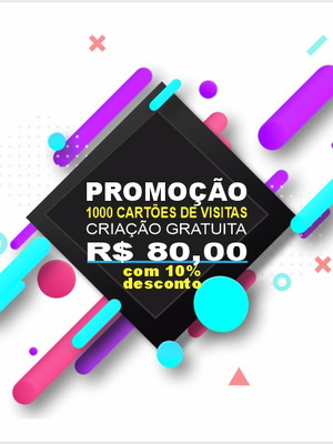 1000 cartões de visitas + criação da arte