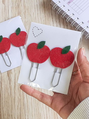 Clips decorados maça (o par)