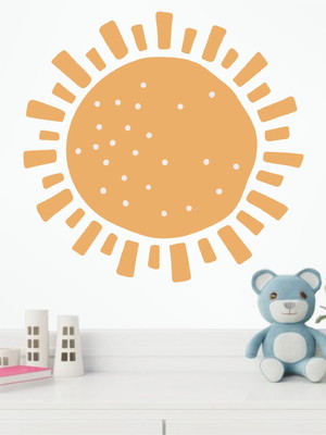 Adesivo de parede infantil sol boho