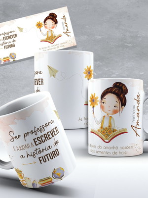 Caneca dia dos professores - professora