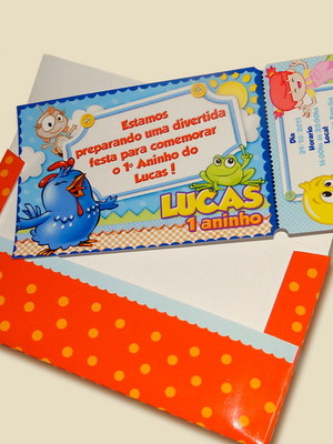 Convite ingresso com envelope