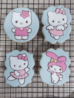 Biscoito decorado hello kitty