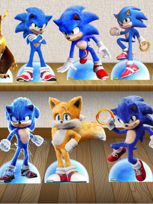 Sonic displays kit com 10 peças
