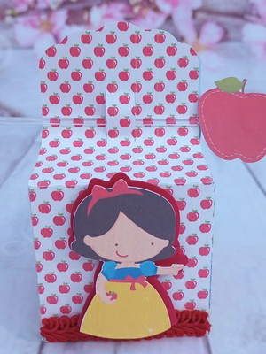 Caixa passa canudo branca de neve baby