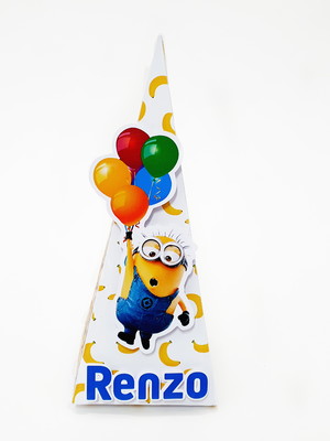 Caixa piramide minions - kit com 5