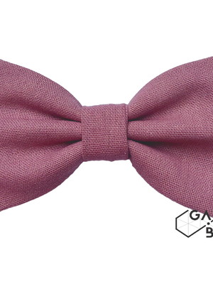 Gravata borboleta linho rosa antigo