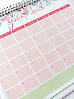 Desk planner mensal datado