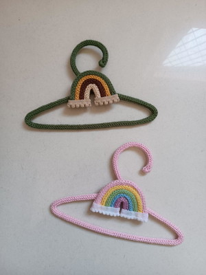 Cabide decorado arco íris enxoval quarto de bebê