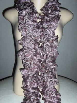 Cachecol rendado tricot brilho