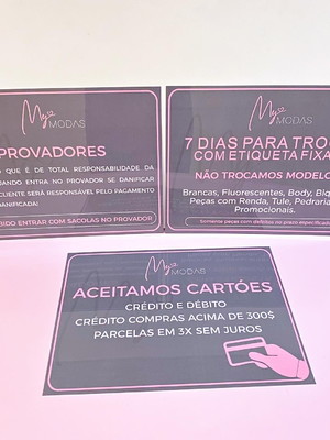 Placas de sinalizacao personalizadas pvc 21x29