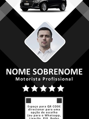 Arte digital com qr code - motorista de aplicativo - taxista