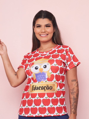Baby look feminina, profissões educação