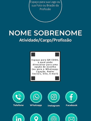 Cartão de visita digital interativo com qr code
