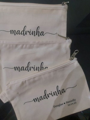 Necessaire eco personalizada para madrinha