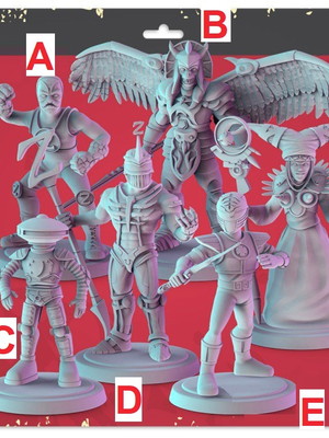Miniatura power ranger vilões rpg d&d