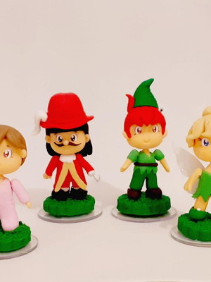 Peter pan e sininho - aplique para personalizados de luxo