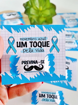 Cartão bala personalizada novembro azul