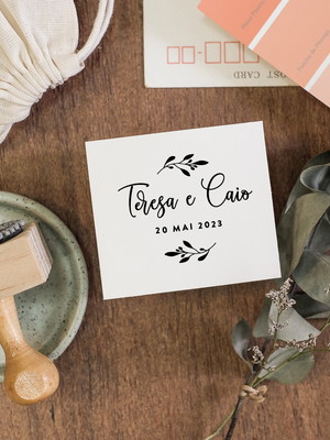 Carimbo p | nome casal semi-personalizado