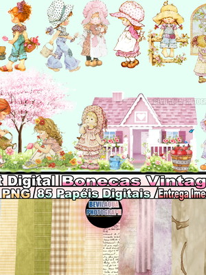 Kit digital sarah kay bonecas vintage