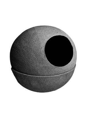 Okatoka full moon cinza chumbo e arranhador de gato cama pet