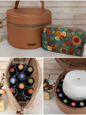 Kit bolsa óleos essenciais p/ difusor pétala +1 necessaire