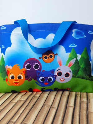 Sacolinhas ecobag personalizadas 28x19cm bolofofos