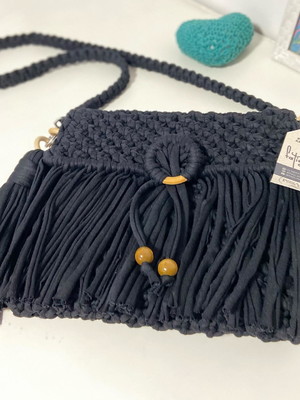 Bolsa em macramê