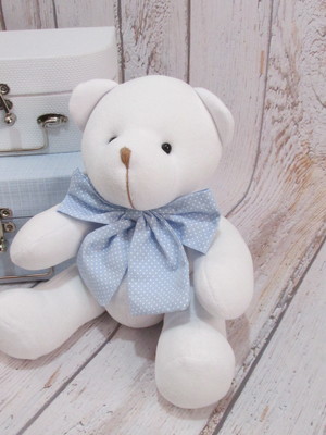 Urso plush personalizado azul claro