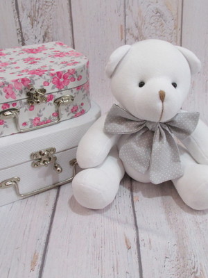 Urso plush personalizado cinza