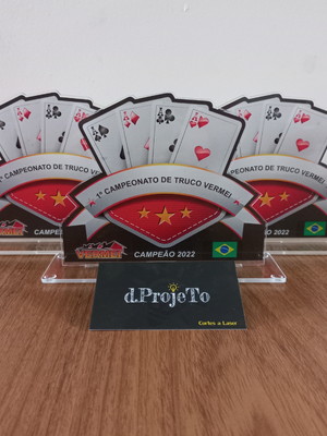 Mini troféu acrílico