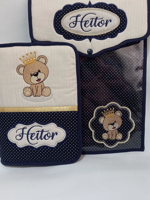 Kit capa caderneta vacinação e porta certidão de nascimento