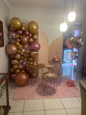 Decoração rose gold