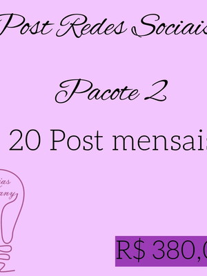 20 posts para redes sociais