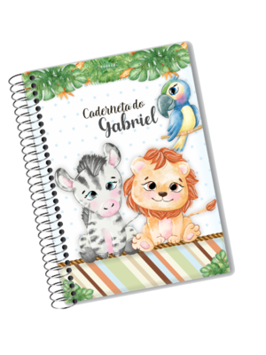 Caderneta vacina menino personalizada bichinho floresta 7ºed