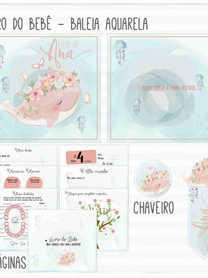 Baleia menina - livro e caderneta do bebê