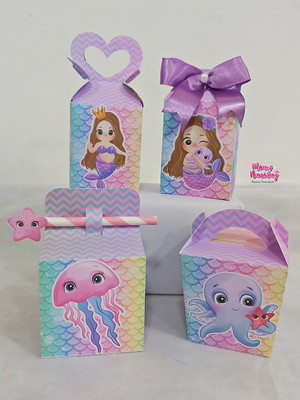 Kit caixas sereia cute - 20 itens