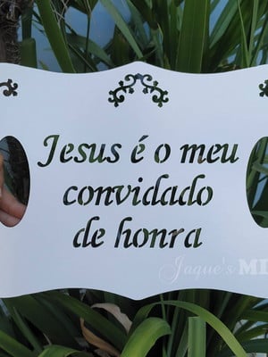 Placa vazada personalizada casamento / 15 anos