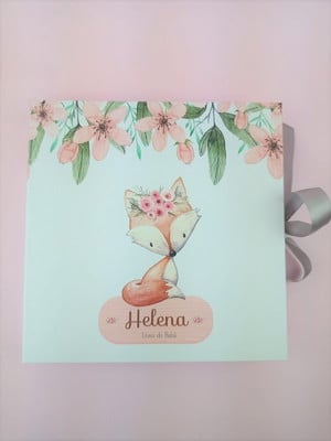 Livro do bebê e caixa raposa