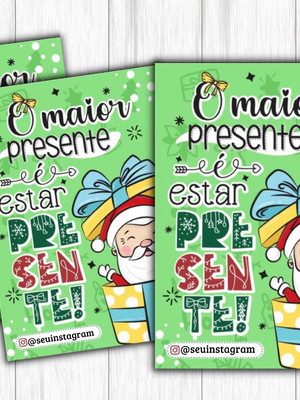 Cartão agradecimento para cliente natal