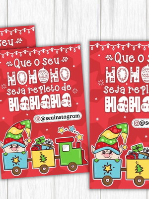 Cartão agradecimento para cliente natal