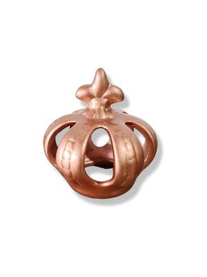 Coroa cerâmica 11x11 cm rosé gold 1
